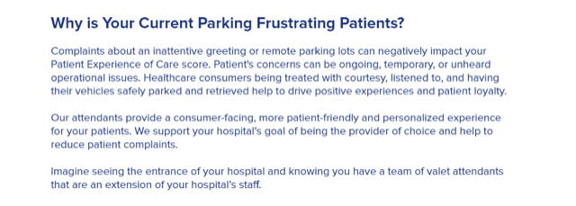 Healthpark Valet Web Copy (Revising Project)